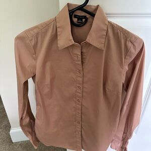 Ann Taylor Rose Button-Up Blouse